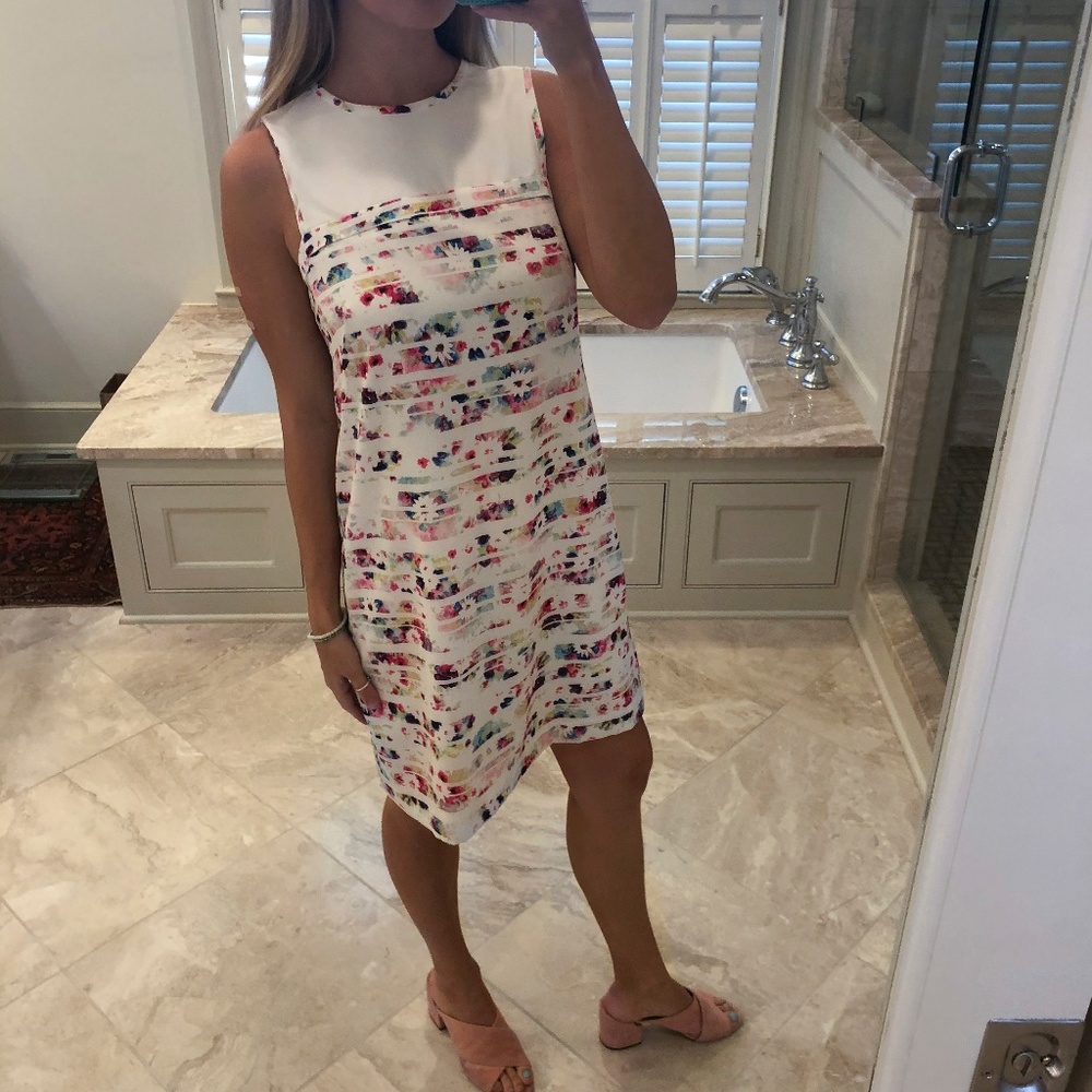 Shoshanna size 2 white & floral dress - Picture 1 of 6